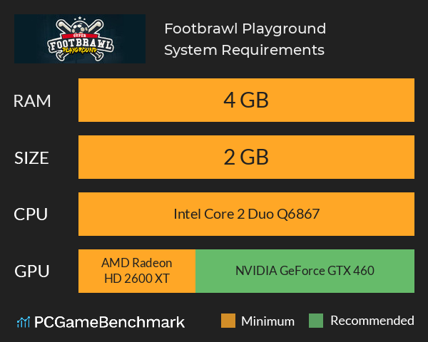 Footbrawl Playground System Requirements PC Graph - Can I Run Footbrawl Playground