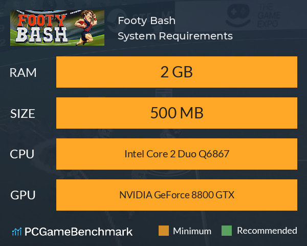 Footy Bash System Requirements PC Graph - Can I Run Footy Bash Footy Bash System Requirements PC Graph - Can I Run Footy Bash