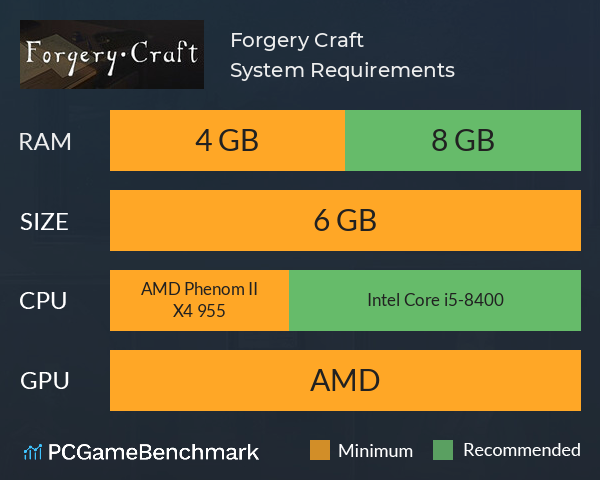 Forgery Craft System Requirements PC Graph - Can I Run Forgery Craft