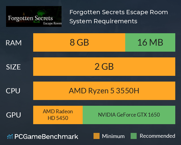 Forgotten Secrets: Escape Room System Requirements PC Graph - Can I Run Forgotten Secrets: Escape Room Forgotten Secrets: Escape Room System Requirements PC Graph - Can I Run Forgotten Secrets: Escape Room