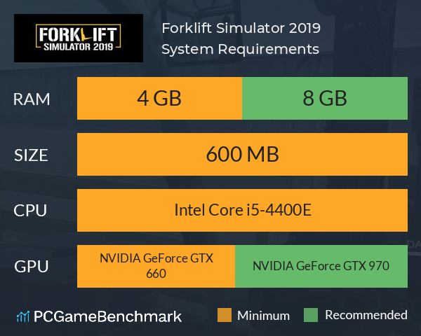Forklift Simulator 2019 System Requirements PC Graph - Can I Run Forklift Simulator 2019