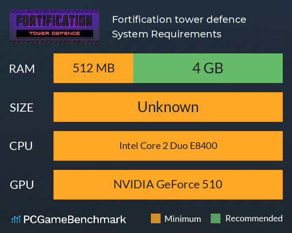 Fortification: tower defence System Requirements PC Graph - Can I Run Fortification: tower defence