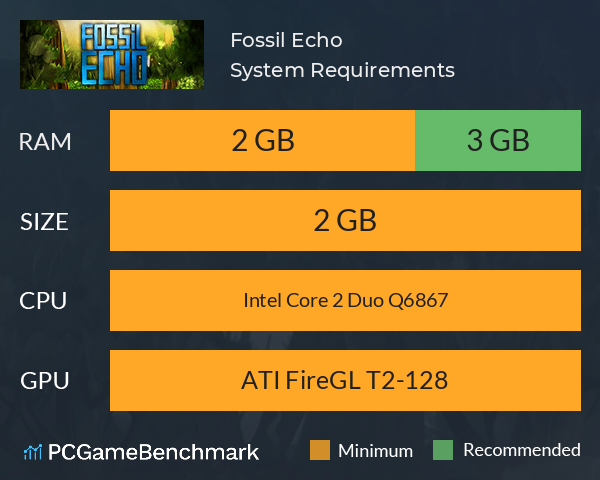 Fossil Echo System Requirements PC Graph - Can I Run Fossil Echo