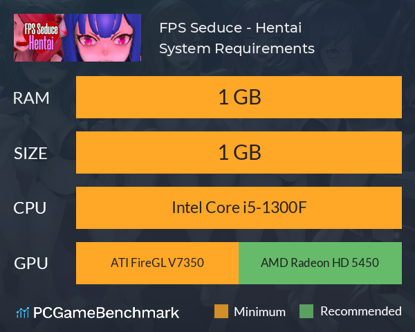 FPS Seduce - Hentai System Requirements PC Graph - Can I Run FPS Seduce - Hentai FPS Seduce - Hentai System Requirements PC Graph - Can I Run FPS Seduce - Hentai