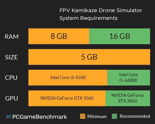 FPV Kamikaze Drone Simulator System Requirements PC Graph - Can I Run FPV Kamikaze Drone Simulator FPV Kamikaze Drone Simulator System Requirements PC Graph - Can I Run FPV Kamikaze Drone Simulator