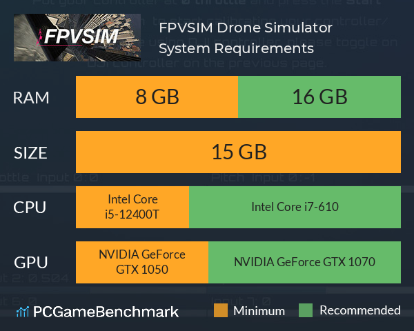 FPVSIM Drone Simulator System Requirements PC Graph - Can I Run FPVSIM Drone Simulator
