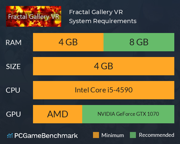 Fractal Gallery VR System Requirements PC Graph - Can I Run Fractal Gallery VR Fractal Gallery VR System Requirements PC Graph - Can I Run Fractal Gallery VR