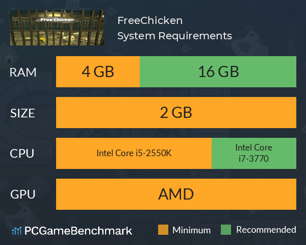 FreeChicken System Requirements PC Graph - Can I Run FreeChicken