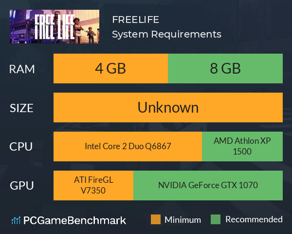 FREELIFE System Requirements PC Graph - Can I Run FREELIFE FREELIFE System Requirements PC Graph - Can I Run FREELIFE