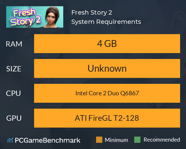 Fresh Story 2 System Requirements PC Graph - Can I Run Fresh Story 2 Fresh Story 2 System Requirements PC Graph - Can I Run Fresh Story 2
