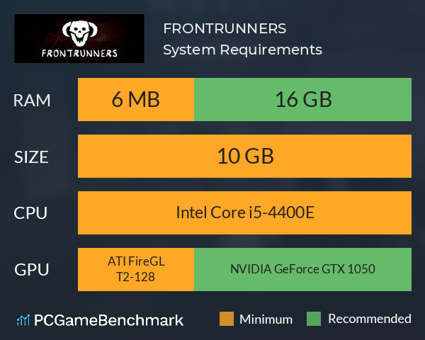 FRONTRUNNERS System Requirements PC Graph - Can I Run FRONTRUNNERS