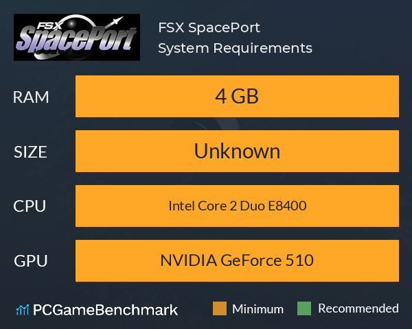 FSX SpacePort System Requirements PC Graph - Can I Run FSX SpacePort