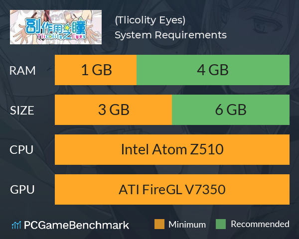 副作用之瞳 (Tlicolity Eyes) System Requirements PC Graph - Can I Run 副作用之瞳 (Tlicolity Eyes) 副作用之瞳 (Tlicolity Eyes) System Requirements PC Graph - Can I Run 副作用之瞳 (Tlicolity Eyes)