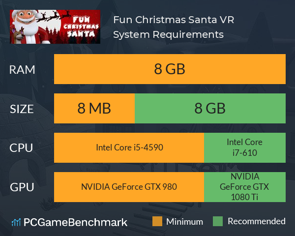 Fun Christmas Santa VR System Requirements PC Graph - Can I Run Fun Christmas Santa VR Fun Christmas Santa VR System Requirements PC Graph - Can I Run Fun Christmas Santa VR