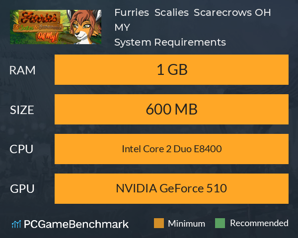 Furries & Scalies & Scarecrows OH MY! System Requirements PC Graph - Can I Run Furries & Scalies & Scarecrows OH MY! Furries & Scalies & Scarecrows OH MY! System Requirements PC Graph - Can I Run Furries & Scalies & Scarecrows OH MY!
