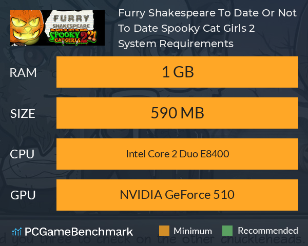 Furry Shakespeare: To Date Or Not To Date Spooky Cat Girls 2?! System Requirements PC Graph - Can I Run Furry Shakespeare: To Date Or Not To Date Spooky Cat Girls 2?! Furry Shakespeare: To Date Or Not To Date Spooky Cat Girls 2?! System Requirements PC Graph - Can I Run Furry Shakespeare: To Date Or Not To Date Spooky Cat Girls 2?!