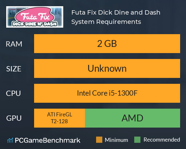 Futa Fix Dick Dine and Dash System Requirements PC Graph - Can I Run Futa Fix Dick Dine and Dash Futa Fix Dick Dine and Dash System Requirements PC Graph - Can I Run Futa Fix Dick Dine and Dash