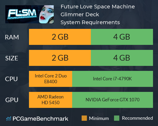 Future Love Space Machine : Glimmer Deck System Requirements PC Graph - Can I Run Future Love Space Machine : Glimmer Deck Future Love Space Machine : Glimmer Deck System Requirements PC Graph - Can I Run Future Love Space Machine : Glimmer Deck