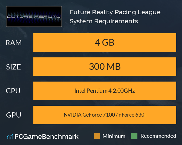 Future Reality: Racing League System Requirements PC Graph - Can I Run Future Reality: Racing League