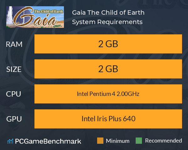 Gaia: The Child of Earth System Requirements PC Graph - Can I Run Gaia: The Child of Earth Gaia: The Child of Earth System Requirements PC Graph - Can I Run Gaia: The Child of Earth