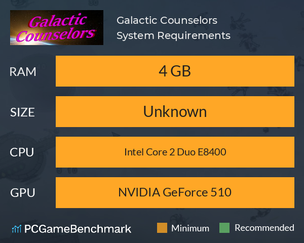 Galactic Counselors System Requirements PC Graph - Can I Run Galactic Counselors