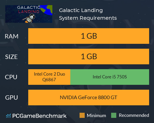 Galactic Landing System Requirements PC Graph - Can I Run Galactic Landing