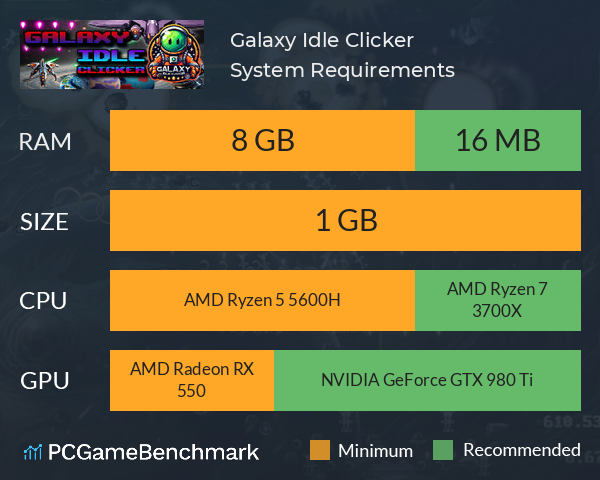 Galaxy Idle Clicker System Requirements PC Graph - Can I Run Galaxy Idle Clicker Galaxy Idle Clicker System Requirements PC Graph - Can I Run Galaxy Idle Clicker