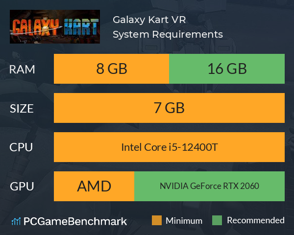 Galaxy Kart VR System Requirements PC Graph - Can I Run Galaxy Kart VR Galaxy Kart VR System Requirements PC Graph - Can I Run Galaxy Kart VR
