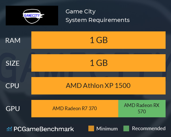 Game City System Requirements PC Graph - Can I Run Game City Game City System Requirements PC Graph - Can I Run Game City