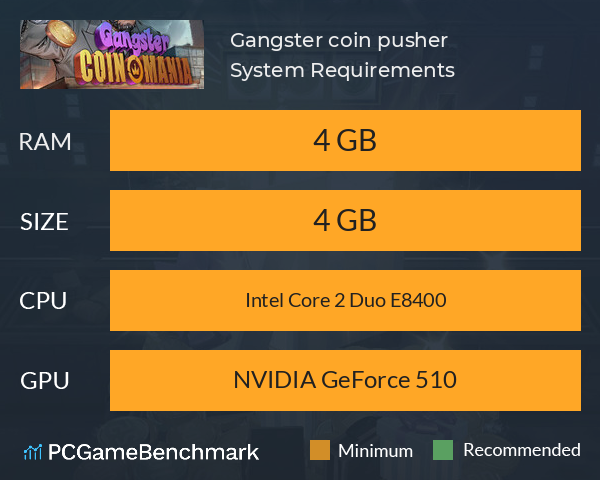 Gangster coin pusher System Requirements PC Graph - Can I Run Gangster coin pusher Gangster coin pusher System Requirements PC Graph - Can I Run Gangster coin pusher