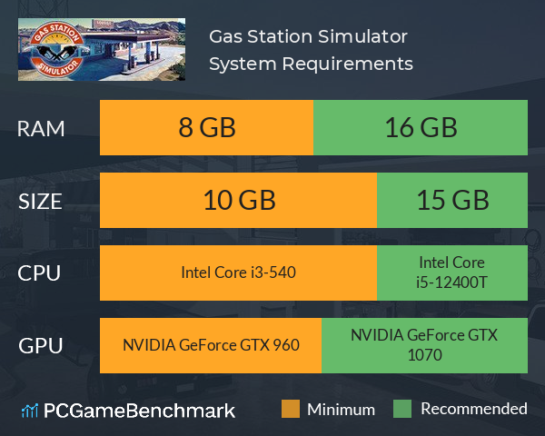 Gas Station Simulator System Requirements PC Graph - Can I Run Gas Station Simulator