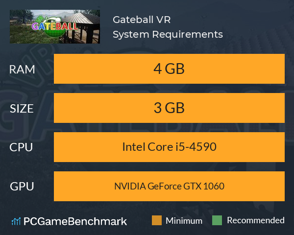 Gateball VR System Requirements PC Graph - Can I Run Gateball VR