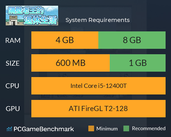 隔壁老王的退休生活 System Requirements PC Graph - Can I Run 隔壁老王的退休生活 隔壁老王的退休生活 System Requirements PC Graph - Can I Run 隔壁老王的退休生活