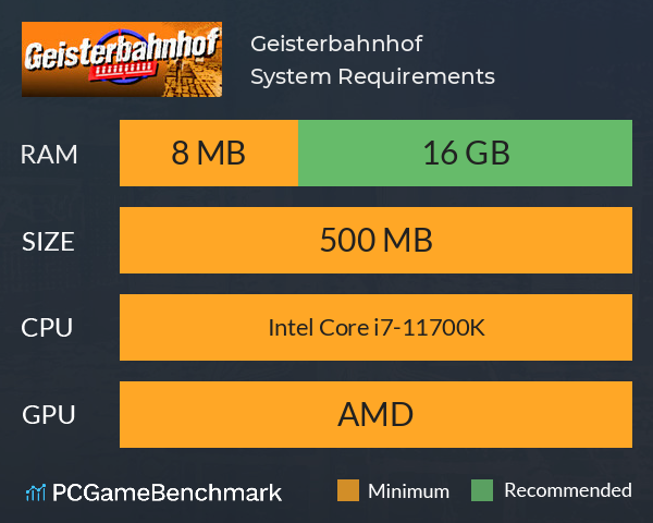 Geisterbahnhof System Requirements PC Graph - Can I Run Geisterbahnhof Geisterbahnhof System Requirements PC Graph - Can I Run Geisterbahnhof