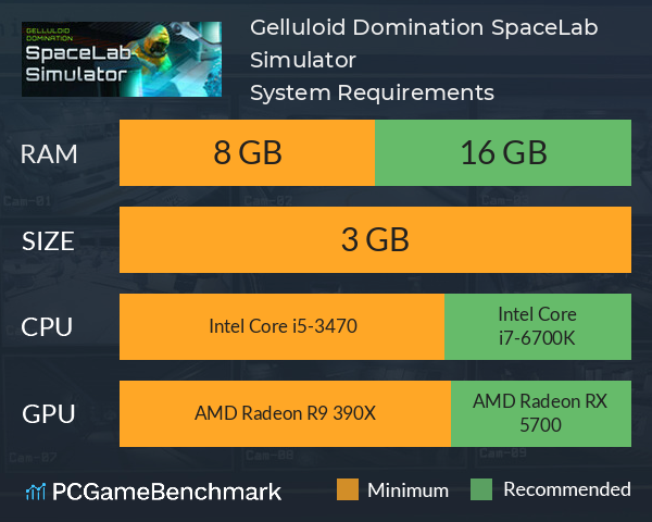 Gelluloid Domination: SpaceLab Simulator System Requirements PC Graph - Can I Run Gelluloid Domination: SpaceLab Simulator Gelluloid Domination: SpaceLab Simulator System Requirements PC Graph - Can I Run Gelluloid Domination: SpaceLab Simulator