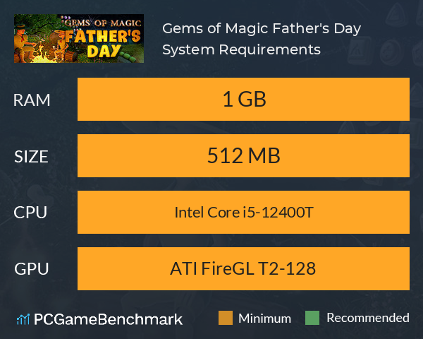 Gems of Magic: Father's Day System Requirements PC Graph - Can I Run Gems of Magic: Father's Day Gems of Magic: Father's Day System Requirements PC Graph - Can I Run Gems of Magic: Father's Day