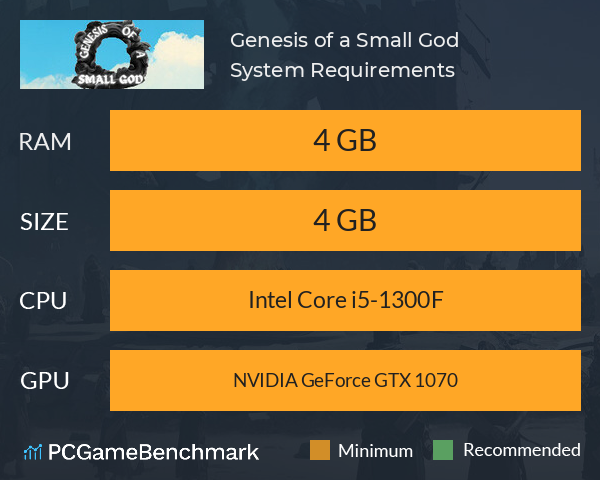 Genesis of a Small God System Requirements PC Graph - Can I Run Genesis of a Small God Genesis of a Small God System Requirements PC Graph - Can I Run Genesis of a Small God