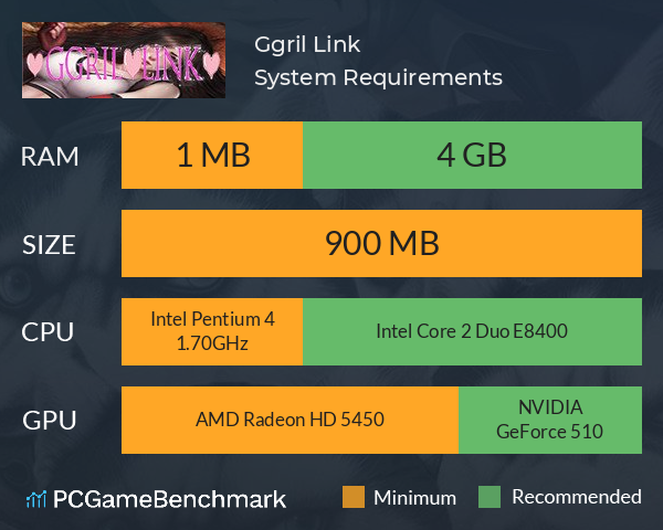 Ggril Link System Requirements PC Graph - Can I Run Ggril Link Ggril Link System Requirements PC Graph - Can I Run Ggril Link