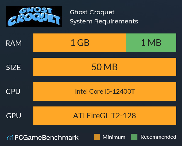 Ghost Croquet System Requirements PC Graph - Can I Run Ghost Croquet