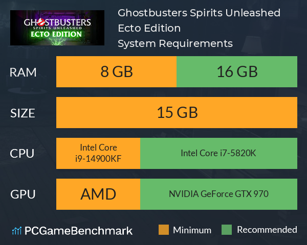Ghostbusters: Spirits Unleashed Ecto Edition System Requirements PC Graph - Can I Run Ghostbusters: Spirits Unleashed Ecto Edition
