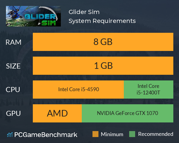 Glider Sim System Requirements PC Graph - Can I Run Glider Sim