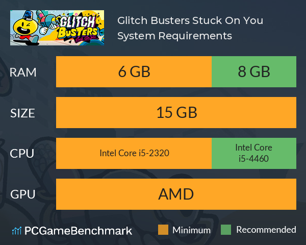 Glitch Busters: Stuck On You System Requirements PC Graph - Can I Run Glitch Busters: Stuck On You