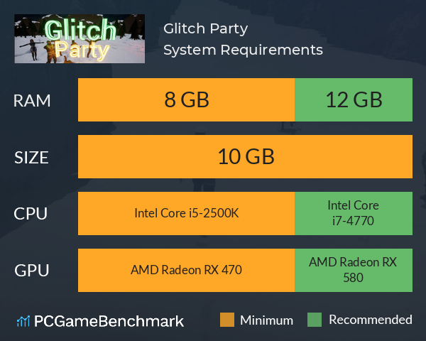 Glitch Party System Requirements PC Graph - Can I Run Glitch Party