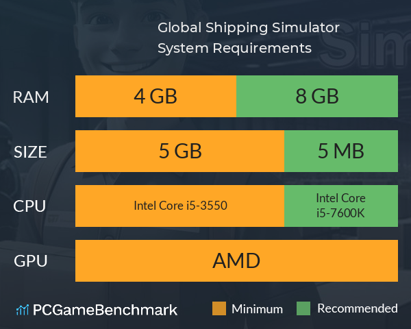 Global Shipping Simulator System Requirements PC Graph - Can I Run Global Shipping Simulator Global Shipping Simulator System Requirements PC Graph - Can I Run Global Shipping Simulator