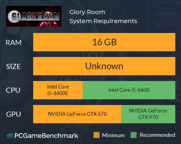 Glory Room System Requirements PC Graph - Can I Run Glory Room