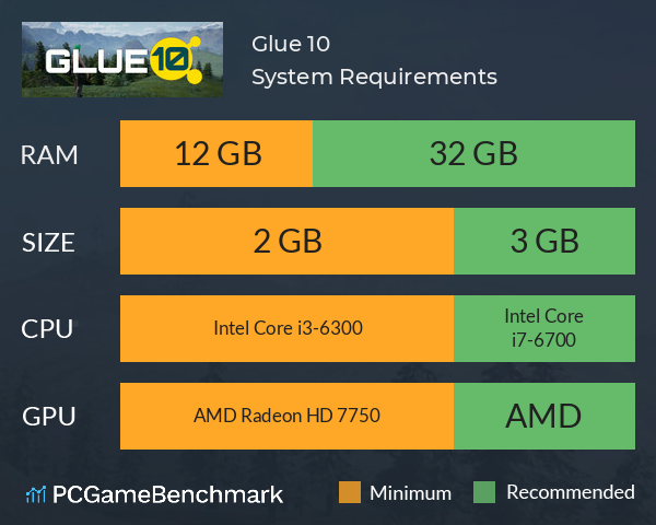 Glue 10 System Requirements PC Graph - Can I Run Glue 10 Glue 10 System Requirements PC Graph - Can I Run Glue 10