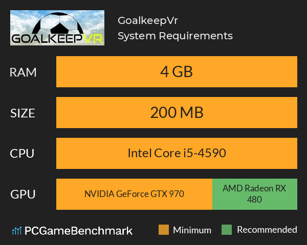 GoalkeepVr System Requirements PC Graph - Can I Run GoalkeepVr GoalkeepVr System Requirements PC Graph - Can I Run GoalkeepVr