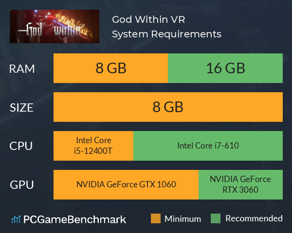 God Within VR System Requirements PC Graph - Can I Run God Within VR