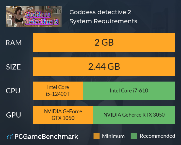 Goddess detective 2 System Requirements PC Graph - Can I Run Goddess detective 2 Goddess detective 2 System Requirements PC Graph - Can I Run Goddess detective 2