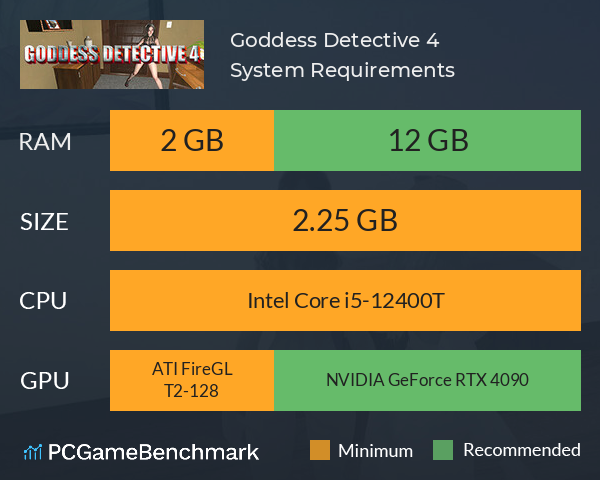 Goddess Detective 4 System Requirements PC Graph - Can I Run Goddess Detective 4 Goddess Detective 4 System Requirements PC Graph - Can I Run Goddess Detective 4